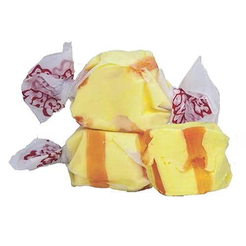 Banana Salt Water Taffy - Individually Wrapped Assorted Flavors - Old Fashion Saltwater Taffy Candy Bulk (1 Pound)