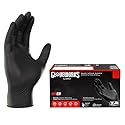 GLOVEWORKS Black Nitrile Gloves 5 Mil Disposable for Food Service, Cooking, Professional Cleaning, Size Large, Box of 100