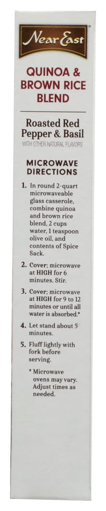 Near East Roasted Pepper and Basil Quinoa Blend, 4.9 ounces, (Pack of 3)