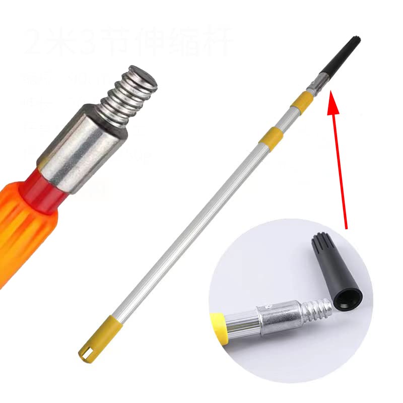 Threaded Tip Replacement - Ultra Threaded Tip Repair Kit - Window Squeegee Adaptor-Metal Threaded Handle Tips for 1" Wood or Metal Poles-3 PC