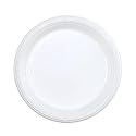 Party Dimensions Round Appetizer 7" | White | Pack of 100 Plastic Plate, 7 inch (12700)