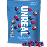 Unreal Dark Chocolate Peanut Gems | Vegan with Colors from Nature | Fair Trade, Non-GMO, Gluten Free Ingredients | No Sugar Alcohols or Soy, 13oz, 1