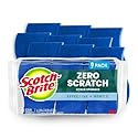Scotch-Brite Zero Scratch Scrub Sponge, 9 Kitchen Sponges for Cleaning Around the Home, Bathroom & More, Effective + Gentle Dish Scrubber, Best