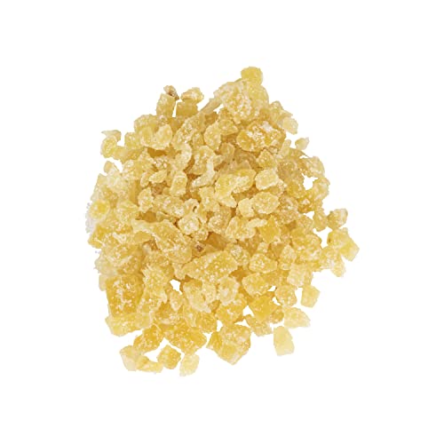 OliveNation Diced Crystalized Ginger, Sweet and Spicy Candied Ginger Bits, Non-GMO, Gluten Free, Vegan - 8 oz