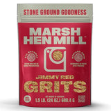 Marsh Hen Mill Jimmy Red Grits Pure, Gluten Free Old Fashioned Stone Ground Grits | No Preservatives | Natural Authentic Southern Heirloom Corn Grit