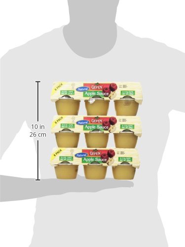 Gefen Apple Sauce, Cups, Natural, Passover, 24-Ounce (Pack of 6)