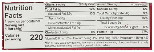 Aloha, Organic Chocolate Cherry Bar, 1.98 Ounce