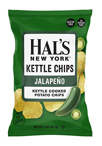Hal's New York Kettle Cooked Potato Chips, Variety Pack, 6 Flavors, 2 Oz (Pack of 24)