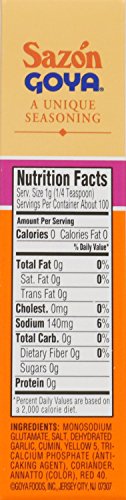 Goya Foods Sazón, Seasoning With Coriander & Annatto, 3.52 Oz