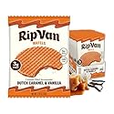 Rip Van Wafels Dutch Caramel & Vanilla Stroopwafels, Healthy Snacks, Non-GMO, Low Calorie, Low Sugar (3g), Office Snacks, Keto Friendly, 12 Count
