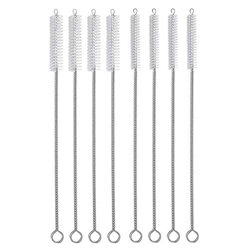 Hiware Straw Cleaner Brush Set, 8-Piece Long Cleaning Brush for Straws on Tumbler, Water Bottle, Sippy Cup, and Pipes, Tubes or Hummingbird Feeders