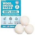 Wool Dryer Balls - Smart Sheep 3-Pack - XL Premium Natural Fabric Softener Award-Winning - Wool Balls Replaces Dryer Sheets - Laundry Balls
