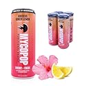 Mycopop Functional Mushroom Energy Drink, Caffeine-Free, 25 Calories, with Lions Mane & Cordyceps, Hibiscus Ginger Lemon Flavor, 12 fl oz