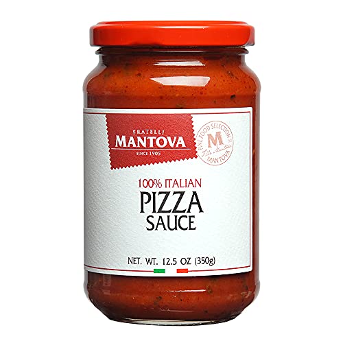 Mantova Pizza Sauce, Authentic, Gluten-Free, Perfect for Homemade Pizzas, Pasta Dishes, and Dips - Made with Premium All-Natural Ingredients, No Added