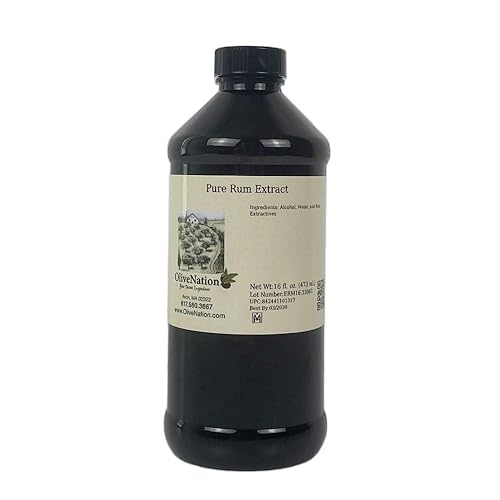 Rum Flavor - Caribbean Flavoring from Premium Rum Extractives for Baking and Cooking - Non-GMO - Gluten Free - Kosher - Vegan - 16 ounces