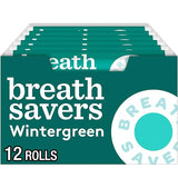 BREATH SAVERS Wintergreen Sugar Free Breath Mints Rolls, 0.75 oz (24 Count)