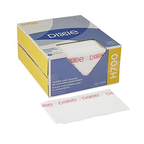 Dixie H700 Disposable Foodservice Towel by GP PRO (Georgia-Pacific), 150 Wipers/Box, White & Red Stripe