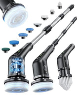 Leebein Electric Spin Scrubber, Cordless Cleaning Brush with 8 Replaceable Brush Heads, Tub and Floor Tile Power Scrubber Dual Speed with Adjustable