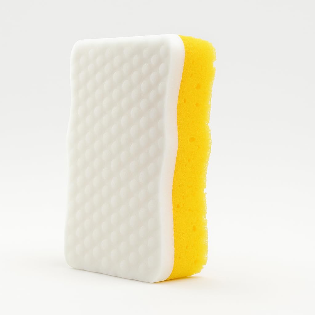 Ampang Wave-Shaped Scrub Sponges for Kitchen Cleaning - Nano Sponge & High-Foam Seaweed Cotton, Non-Scratch, Dishwasher Safe, Ideal for Washing Dishes