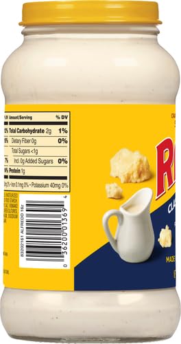 Ragu Classic Alfredo Sauce, Creamy Sauce Made with Real Cheese with Italian-Inspired Flavor, 16 OZ