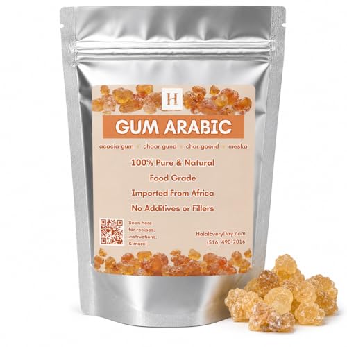 Gum Arabic - Arabic Gum - Aacia Gum - 100% pure and food grade Natural Gum - Beautiful and Large Nuggets.- 1lb/16oz - Imported from Africa