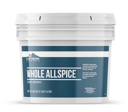 Earthborn Elements Whole Allspice 1 Gallon Bucket, Aromatic Spice, Bulk Size