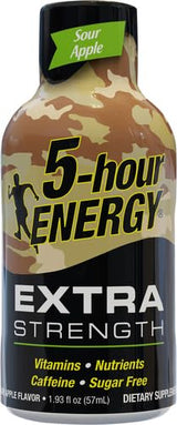 5 Hour Energy Drink Shot, Extra Strength Sour Apple, 12Count