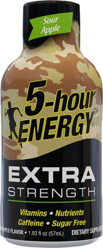 5 Hour Energy Drink Shot, Extra Strength Sour Apple, 12Count