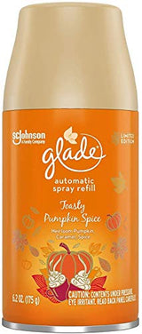 Glade Automatic Spray Refill 1 CT, Toasty Pumpkin Spice, 6.2 OZ. Total, Air Freshener