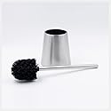 Eviva Modern Toilet Bowl Brush and Holder - Metal Toilet Brushes for Bathroom - Toilet Bowl Cleaner Brush with Lid - Toilet Scrubber Bathroom Brush