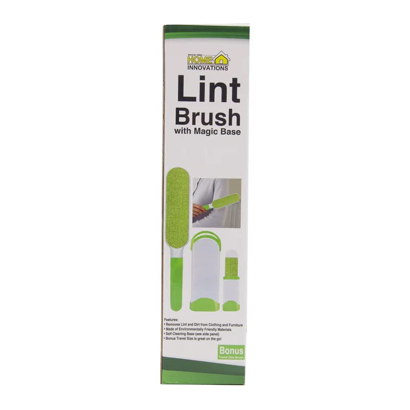 Home Innovations Pet Hair Lint Brush Set W/Self Cleaning Base Material