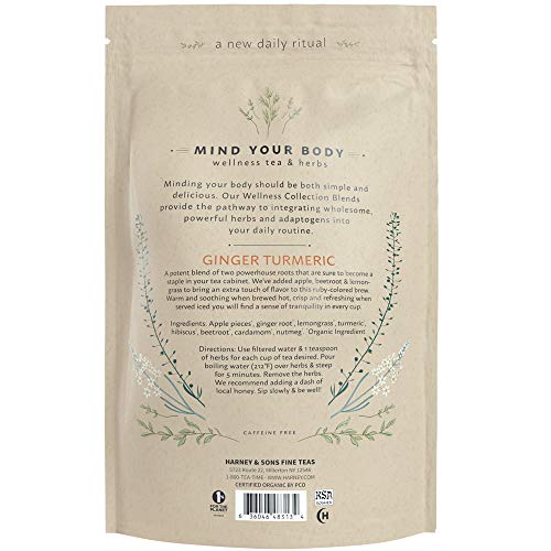 Harney & Sons Organic Ginger Turmeric | 8oz Bag of Loose Ginger and Turmeric