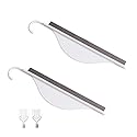 2Pcs Mini Squeegee with Hanging Hook, Bathroom Shower Mirror Squeegee for Tiles, Silicone Small Kitchen Countertop Sink Wiper Scrape Cleaner Tool