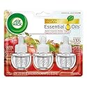 Air Wick Scented Oil Air Freshener, Apple Cinnamon Medley Scent, Triple Refills, 0.67 Ounce (Pack of 6)