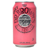Dr. Browns Soda 12 pack (6) Diet Cream Soda and (6) Diet Black Cherry 12 fl oz Cans