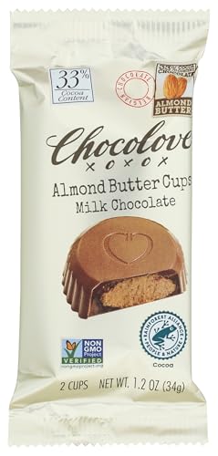 Chocolove Milk Chocolate Almond Butter Cups, 1.2 OZ