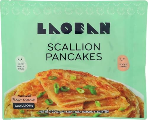 Laoban Dumplings, Pancakes Scallion, 21 Ounce