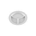 G.E.T. ?CP-530-W-EC Heavy-Duty 3 Compartment Plastic Divided Compartment Plates, Deep Sided, 9", White (Set of 4)