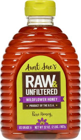 Aunt Sue’s Raw & Unfiltered Wildflower Honey, Product of USA, Pure Honey, 32 Ounce (Pack of 1)