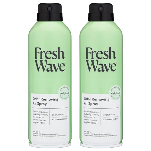 Fresh Wave Odor Eliminator Spray & Air Freshener, 8 oz. | Pack of 2 | Non-Aerosol, Fine Mist | Odor Absorbers | Safer Odor Relief | Natural