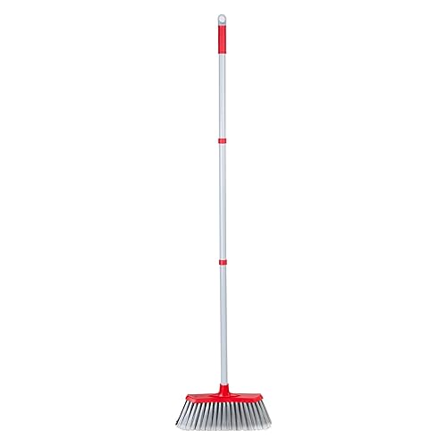 SDSM Indoor Outdoor Broom, Unique Double-Sided Bristles Long Handle Heavy Duty Broom Perfect for Home and Courtyard Garage Lobby Mall Market Floor