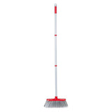 SDSM Indoor Outdoor Broom, Unique Double-Sided Bristles Long Handle Heavy Duty Broom Perfect for Home and Courtyard Garage Lobby Mall Market Floor
