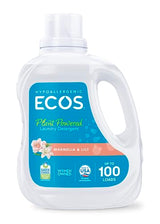 ECOS Laundry Detergent Liquid, 100 Loads - Dermatologist Tested Laundry Soap - Hypoallergenic, EPA Safer Choice Certified, Plant-Powered - Magnolia