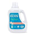 ECOS Laundry Detergent Liquid, 100 Loads - Dermatologist Tested Laundry Soap - Hypoallergenic, EPA Safer Choice Certified, Plant-Powered - Magnolia