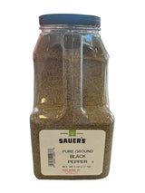 Sauer's Ground Black Pepper | Fine Grind | 5 Pound Canister | Foodservice