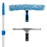 Unger Professional Connect and Clean Total Pro Cleaning Kit, All-in-One Household Window Washing with Streak-Free Results, Includes 12” Squeegee, 14”