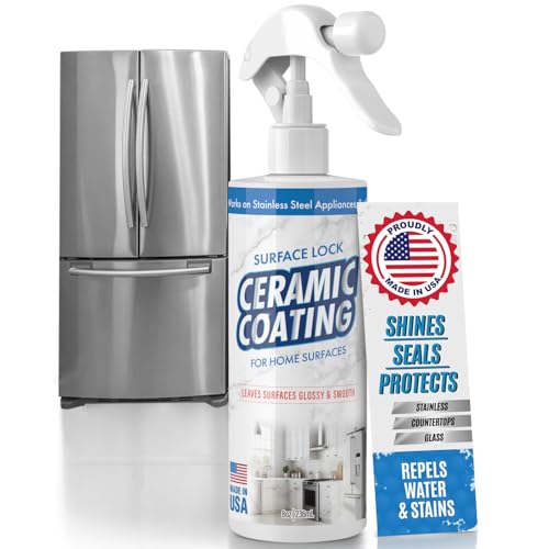 Surface Lock Ceramic Coating for Stainless Steel Appliances - Home Ceramic Spray That Shines, Seals & Protects, Repels Water & Stains, Fingerprint