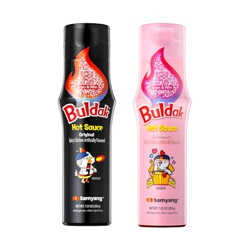 Samyang Buldak Korean Spicy Hot Chicken Sauce Carbonara Flavor Authentic Korean Sauce for Noodles and Rice 5.57 fl oz (Pack of 2)
