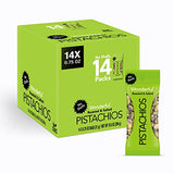 Wonderful Pistachios No Shells, Roasted & Salted Nuts, 0.75 Ounce Bag (Pack of 14), Protein Snacks, Vegan Snacks, On-the-Go, Individual Snacks