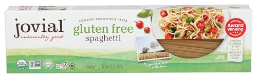 Jovial Gluten Free Brown Rice Pasta Organic - Award-Winning Taste & Texture, Non-GMO, Free of Top 8 Allergens, Vegan Brown Rice Noodles, Made in Italy